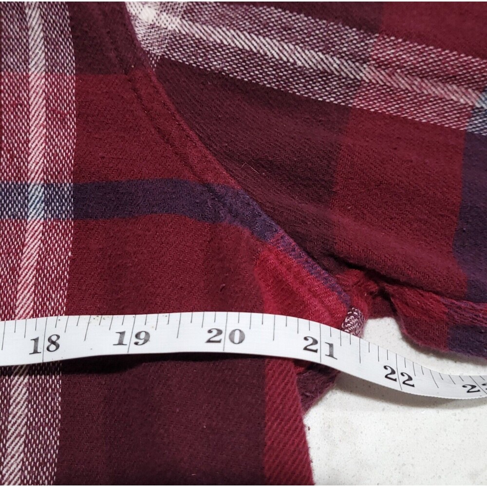 Hollister Flannel Plaid Checkered Shirt Mens Large Red Blue White NWOT - Picture 4 of 9